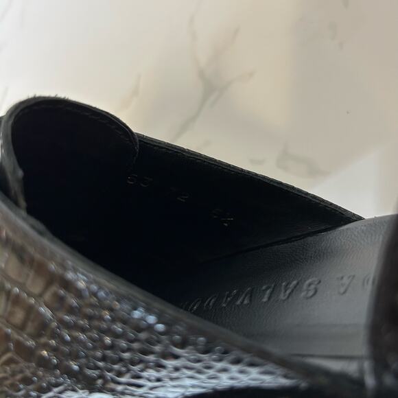 Freda Salvador Laceless Croc d'Orsay Leather
Oxfords in Black Women's Size 5.5 - Picture 13 of 14